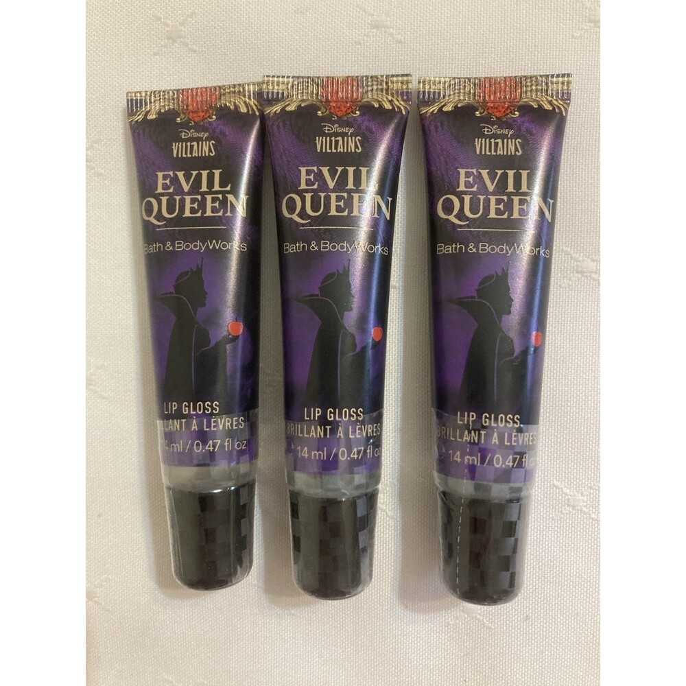 Bath & Body Works DISNEY VILLAINS EVIL QUEEN Lip Gloss - 0.47 fl oz x 3